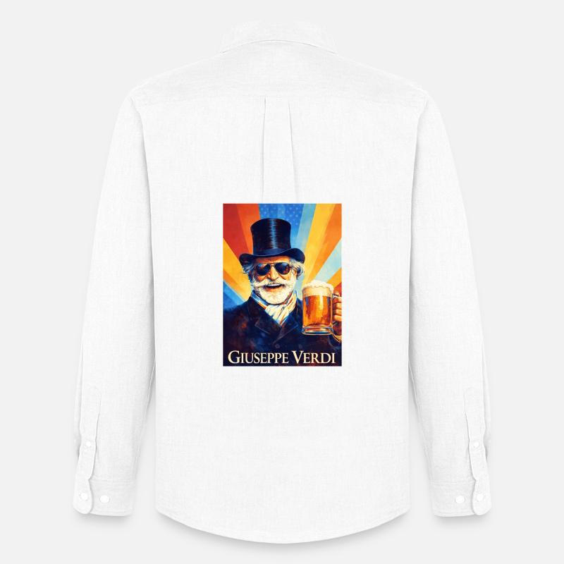 Giuseppe Verdi - Stanley/Stella Camicia Oxford uomo - bianco