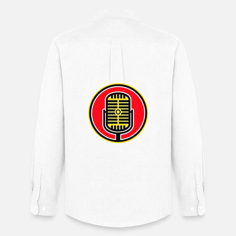 Distintivo Microfono Retrò - Stanley/Stella Camicia Oxford uomo - bianco