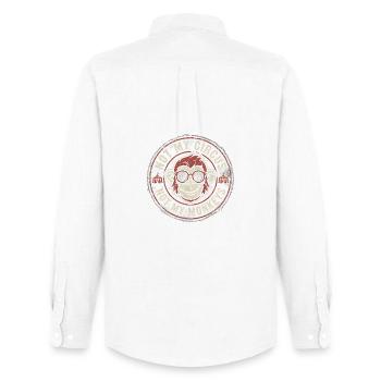 Pas mon cirque, pas mes singes - Chemise Oxford homme Stanley/Stella - blanc - Dos - AI Model Male 185 dark (185cm)