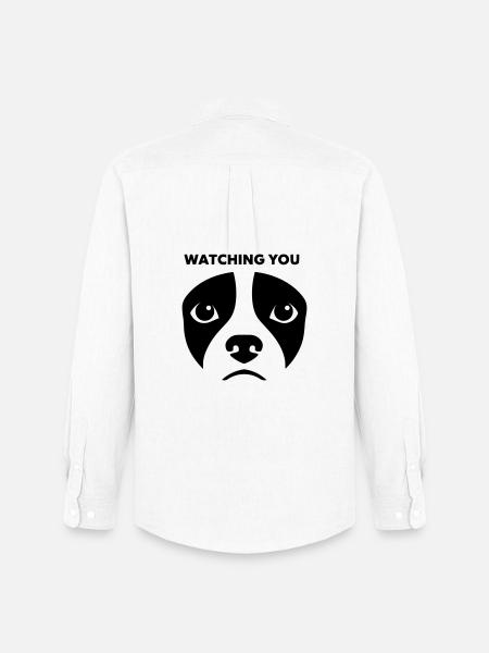 Dog View Watching You Saying - Men's Oxford Shirt by Stanley/Stella - white