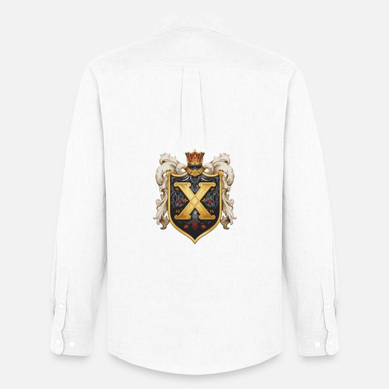 X Lettera Nome Corona - Stanley/Stella Camicia Oxford uomo - bianco