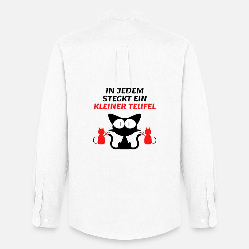 cat - Männer Oxford Hemd von Stanley/Stella - Weiß