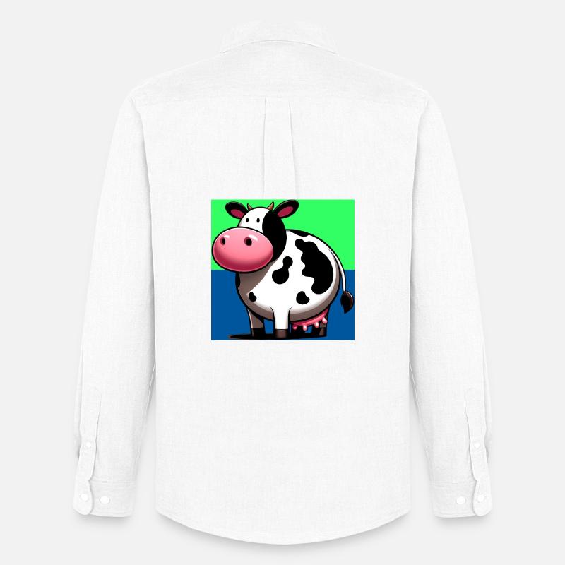 cow - Men's Oxford Shirt by Stanley/Stella - white