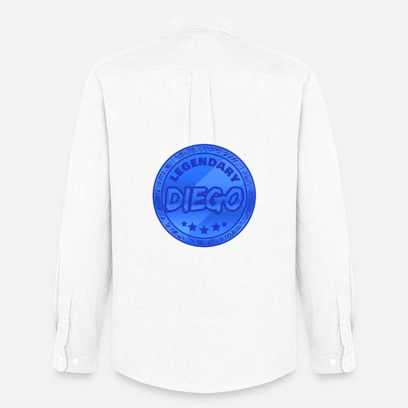 Diego als Geschenkidee - Männer Oxford Hemd von Stanley/Stella - Weiß