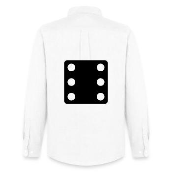 dit - Chemise Oxford homme Stanley/Stella - blanc - Dos - AI Model Male 185 dark (185cm)