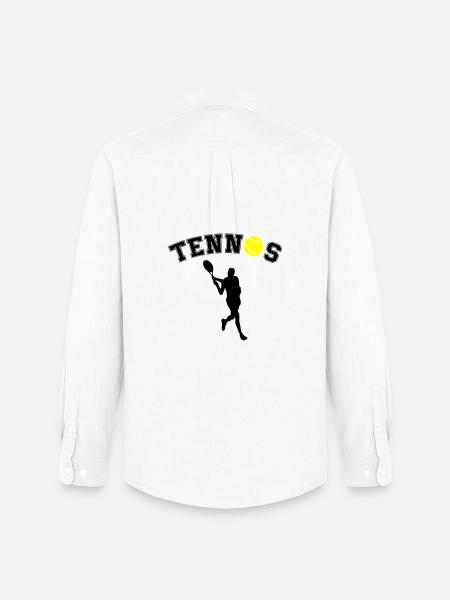 Tennis Ball Night Silhouette - Men's Oxford Shirt by Stanley/Stella - white