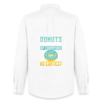 Restauration rapide en donuts - Chemise Oxford homme Stanley/Stella - blanc - Dos - AI Model Male 185 dark (185cm)
