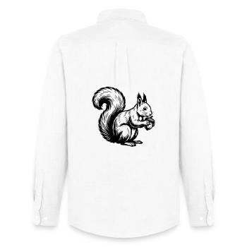 Eichhörnchen - Männer Oxford Hemd von Stanley/Stella - Weiß - Hinten - AI Model Male 185 dark (185cm)