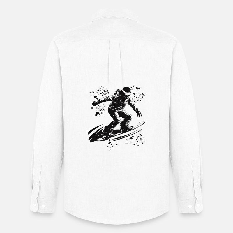 Snowboarder Snowboarding Snowboard - Männer Oxford Hemd von Stanley/Stella - Weiß