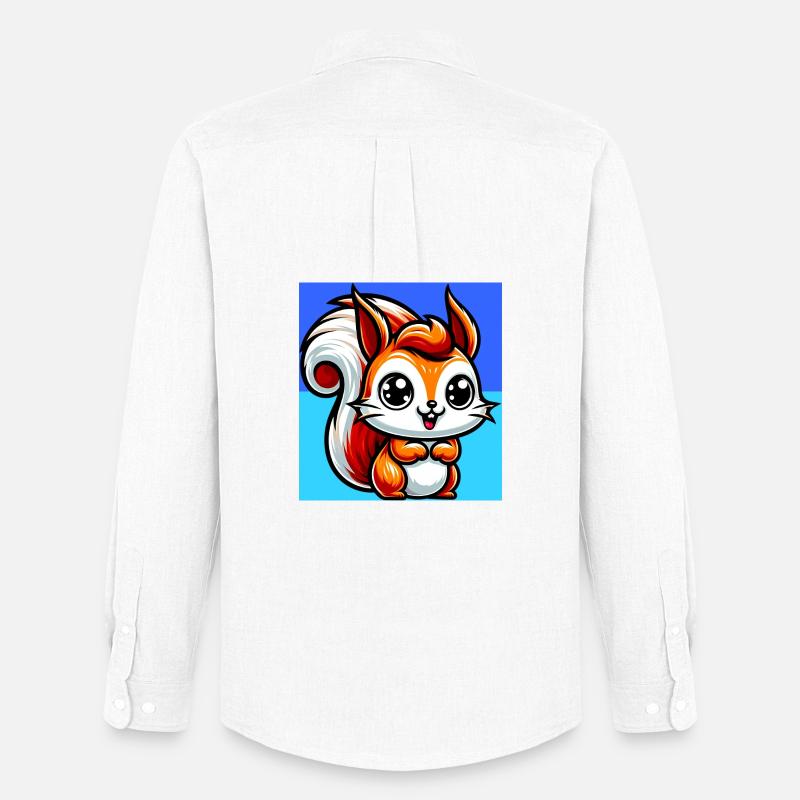 Eichhörnchen - Männer Oxford Hemd von Stanley/Stella - Weiß