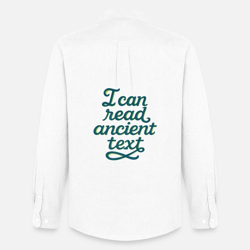 Ancient Script Tee - Men's Oxford Shirt by Stanley/Stella - white