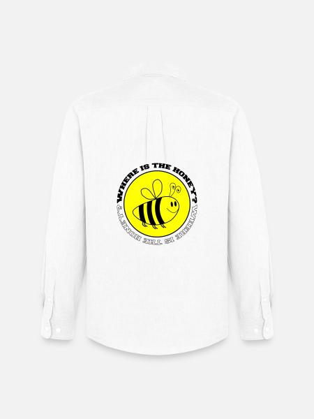Bee Where is the Honey - Men's Oxford Shirt by Stanley/Stella - white