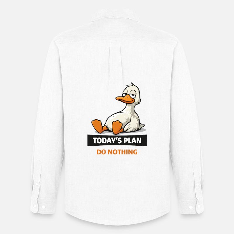 Der heutige Plan: Nichts Ducken - Männer Oxford Hemd von Stanley/Stella - Weiß
