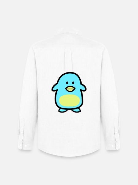 Penguin Comic - Men's Oxford Shirt by Stanley/Stella - white