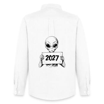 Extraterrestrial - Men's Oxford Shirt by Stanley/Stella - white - Back - AI Model Male 185 dark (185cm)