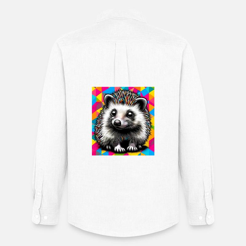 Igel - Männer Oxford Hemd von Stanley/Stella - Weiß