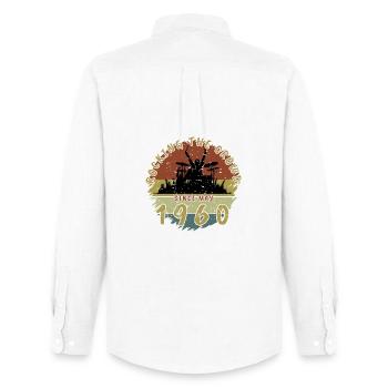 66th Birthday Rocking the crowd DRM 05/1960 - Men's Oxford Shirt by Stanley/Stella - white - Back - AI Model Male 185 dark (185cm)