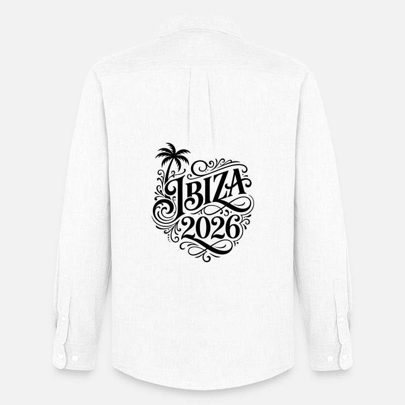 Ibiza 2026 - Oxfordskjorte herre Stanley/Stella - hvid