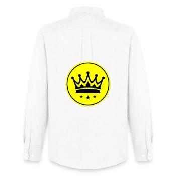 Crown Symbol - Men's Oxford Shirt by Stanley/Stella - white - Back - AI Model Male 185 dark (185cm)