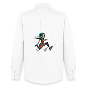 Dia Muertos Runner - Chemise Oxford homme Stanley/Stella - blanc - Dos - AI Model Male 185 dark (185cm)