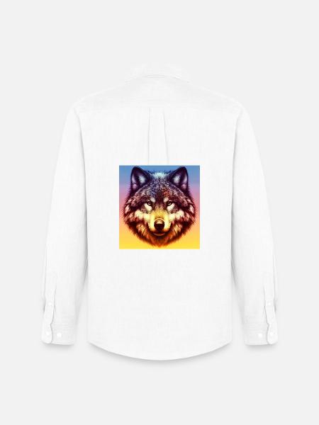 Wolf - Men's Oxford Shirt by Stanley/Stella - white