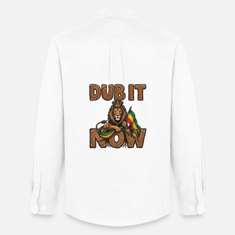 Dub It Now Holz Reggae - Männer Oxford Hemd von Stanley/Stella - Weiß