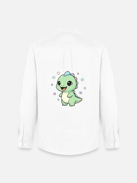 Pastel Dino Star Magic - Men's Oxford Shirt by Stanley/Stella - white