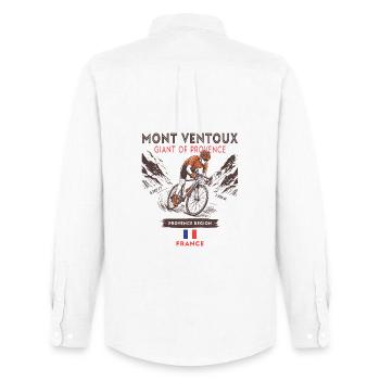 Mont Ventoux Cycling – Rennraddesign - Männer Oxford Hemd von Stanley/Stella - Weiß - Hinten - AI Model Male 185 dark (185cm)