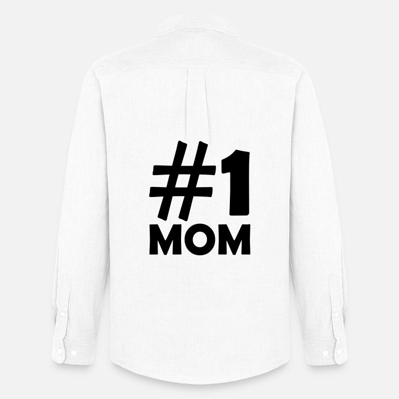 # 1 Mom - Männer Oxford Hemd von Stanley/Stella - Weiß