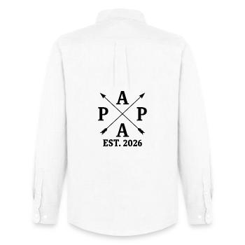 Dad 26 Dad Is 2026 New Dad - Men's Oxford Shirt by Stanley/Stella - white - Back - AI Model Male 185 dark (185cm)