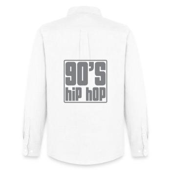 90er Hip-Hop-Raster - Männer Oxford Hemd von Stanley/Stella - Weiß - Hinten - AI Model Male 185 dark (185cm)