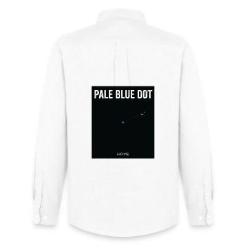 Universe Blue Dot Home - Männer Oxford Hemd von Stanley/Stella - Weiß - Hinten - AI Model Male 185 dark (185cm)