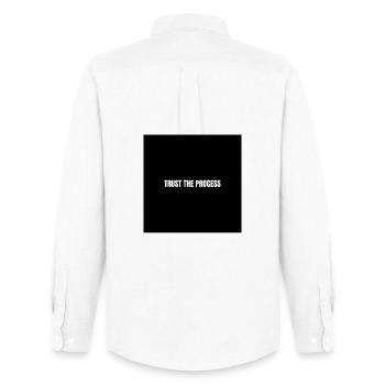 Confidence in the Process - Men's Oxford Shirt by Stanley/Stella - white - Back - AI Model Male 185 dark (185cm)