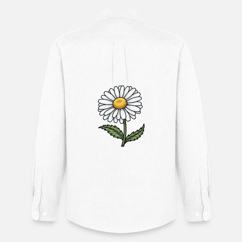 Gänseblümchen - Männer Oxford Hemd von Stanley/Stella - Weiß