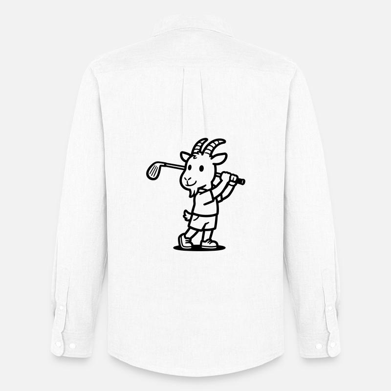 Goat Golf - Männer Oxford Hemd von Stanley/Stella - Weiß