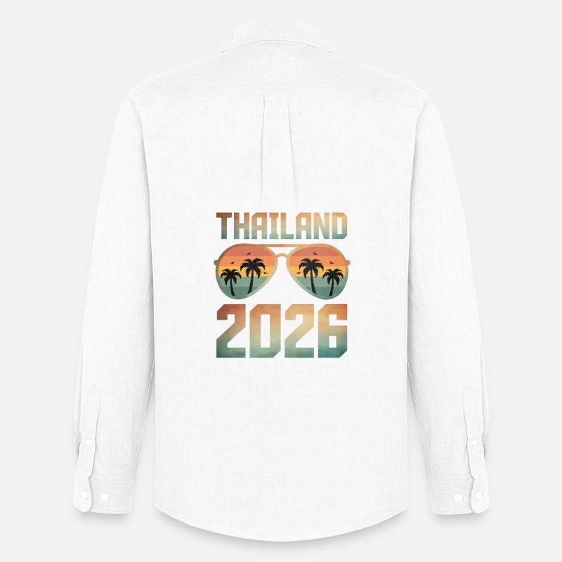 Thailand 2026 - Männer Oxford Hemd von Stanley/Stella - Weiß