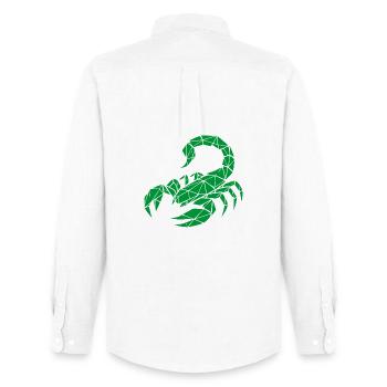 Scorpio – Power & Mystery - Men's Oxford Shirt by Stanley/Stella - white - Back - AI Model Male 185 dark (185cm)