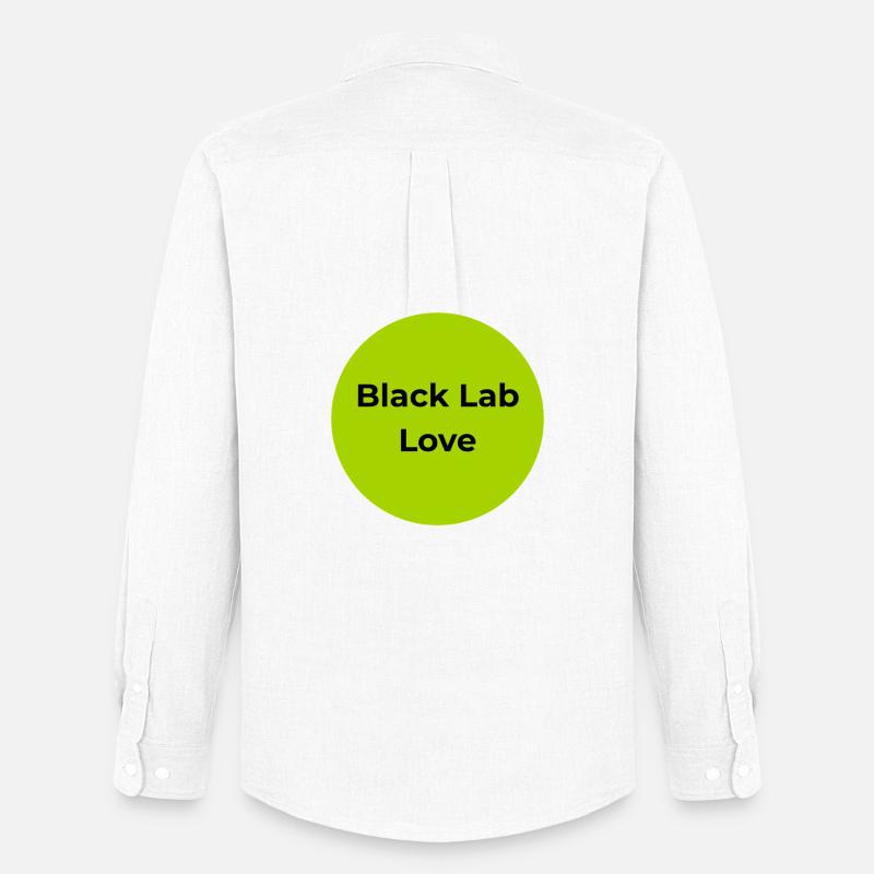 Black Lab Love Tee - Männer Oxford Hemd von Stanley/Stella - Weiß