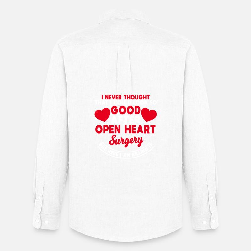 Open Heart Siegestee - Männer Oxford Hemd von Stanley/Stella - Weiß