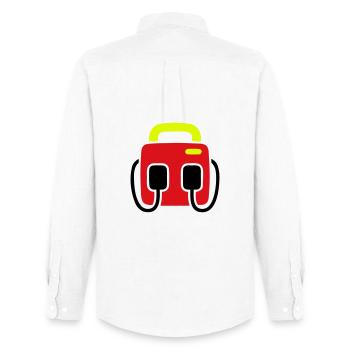 Defibrillator AED First Aid - Men's Oxford Shirt by Stanley/Stella - white - Back - AI Model Male 185 dark (185cm)