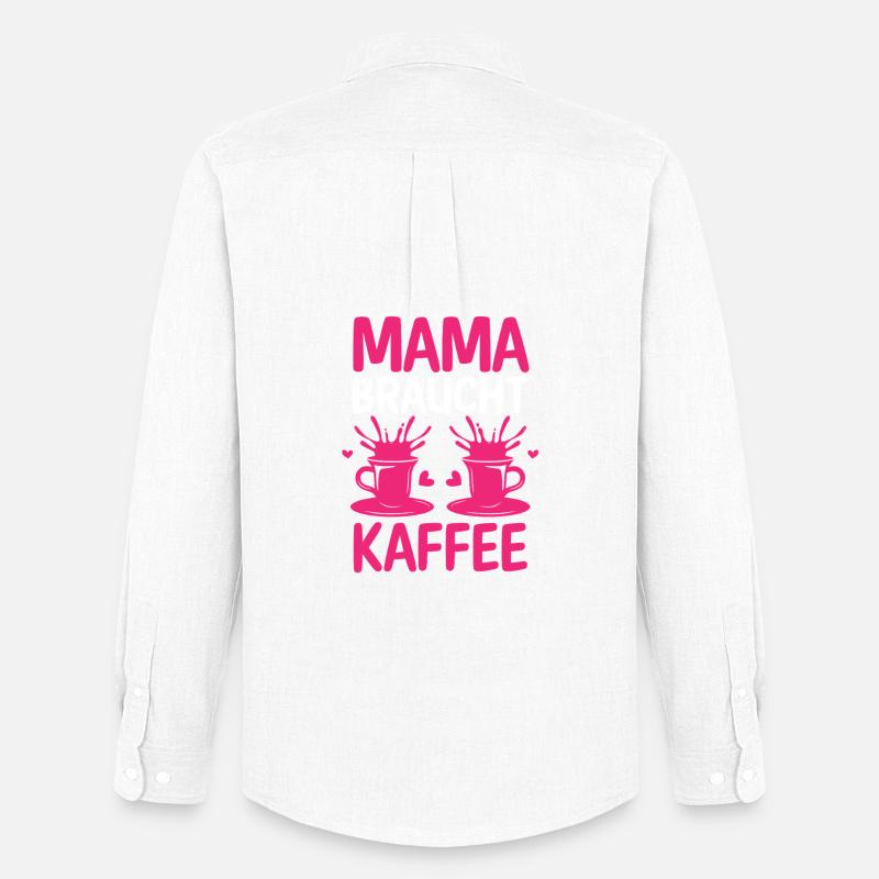 Kaffee Kaffeeliebhaber Mutter Mama - Männer Oxford Hemd von Stanley/Stella - Weiß