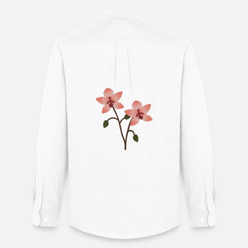 Pastellorchideenblüte - Männer Oxford Hemd von Stanley/Stella - Weiß
