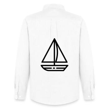 sailing ship - Men's Oxford Shirt by Stanley/Stella - white - Back - AI Model Male 185 dark (185cm)