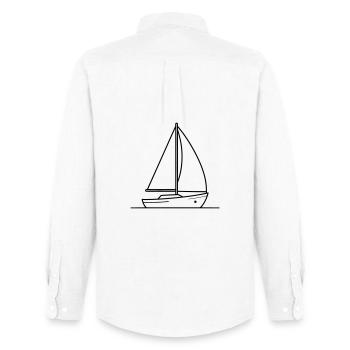 sailing ship - Men's Oxford Shirt by Stanley/Stella - white - Back - AI Model Male 185 dark (185cm)