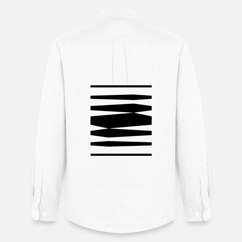 Fettes Liniendesign - Männer Oxford Hemd von Stanley/Stella - Weiß