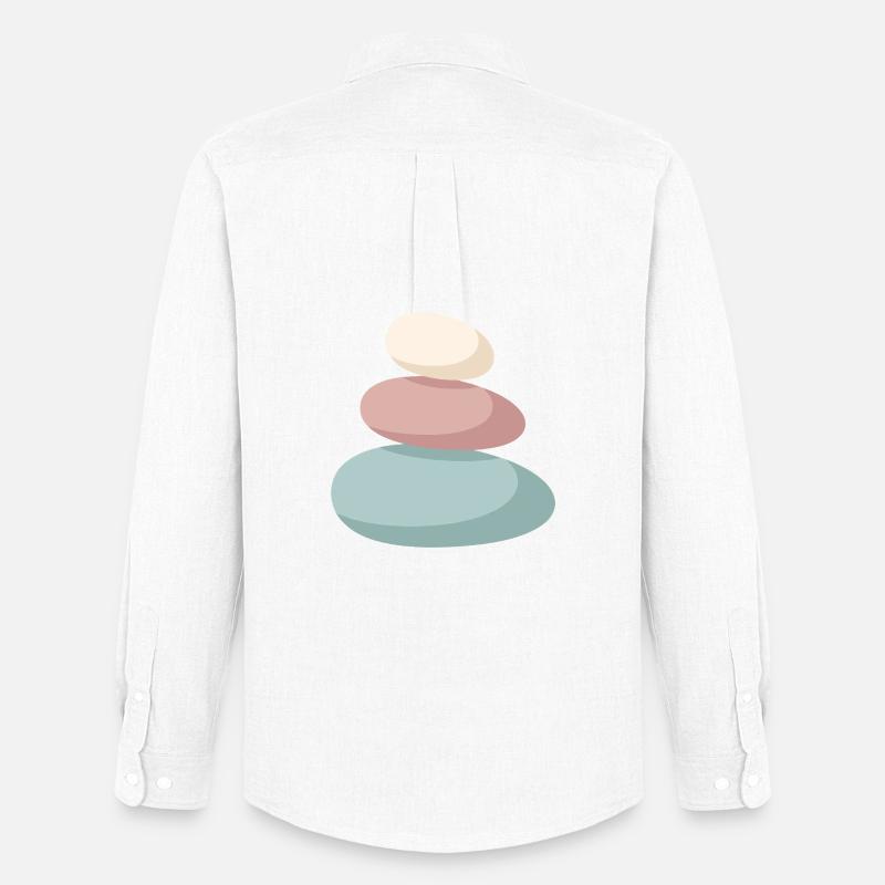 Pastel Stone Stack - Men's Oxford Shirt by Stanley/Stella - white
