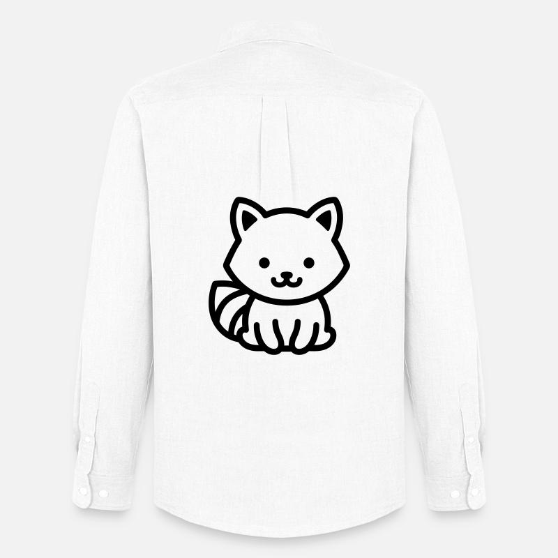 Waschbär - Männer Oxford Hemd von Stanley/Stella - Weiß