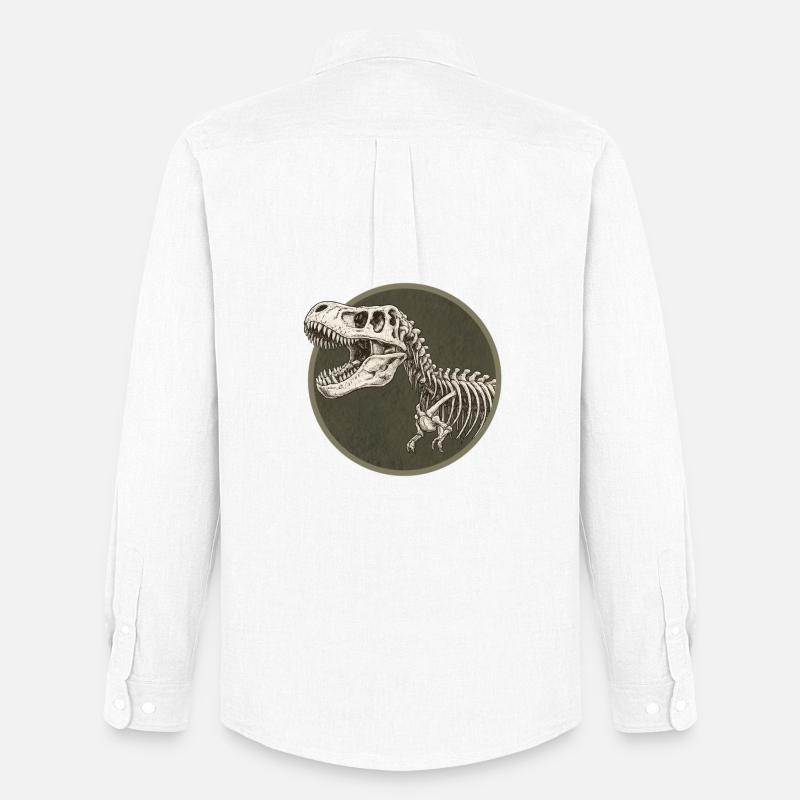 Dinosaurier - Männer Oxford Hemd von Stanley/Stella - Weiß