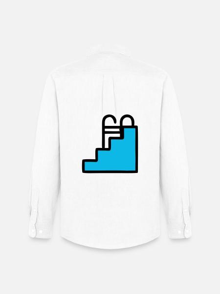 Pool Ladder Swimming Pool Icon - Men's Oxford Shirt by Stanley/Stella - white