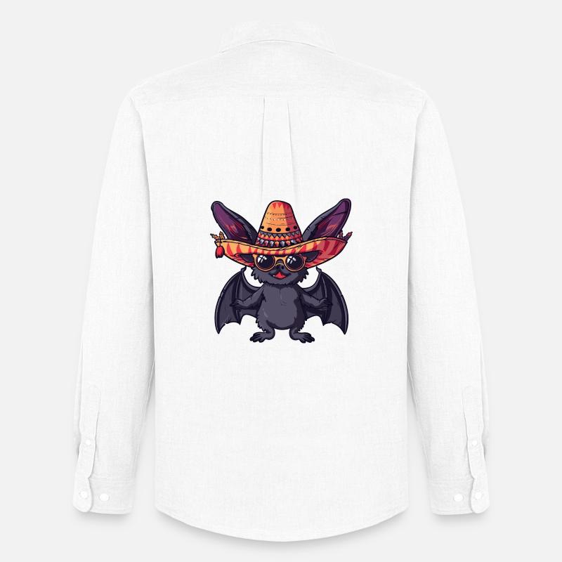 Fledermaus Lustig Sombrero - Männer Oxford Hemd von Stanley/Stella - Weiß